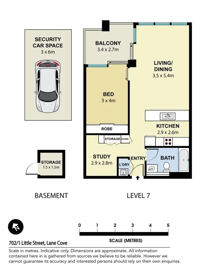 Floorplan of Homely apartment listing, 702/1 Little Street, Lane Cove NSW 2066