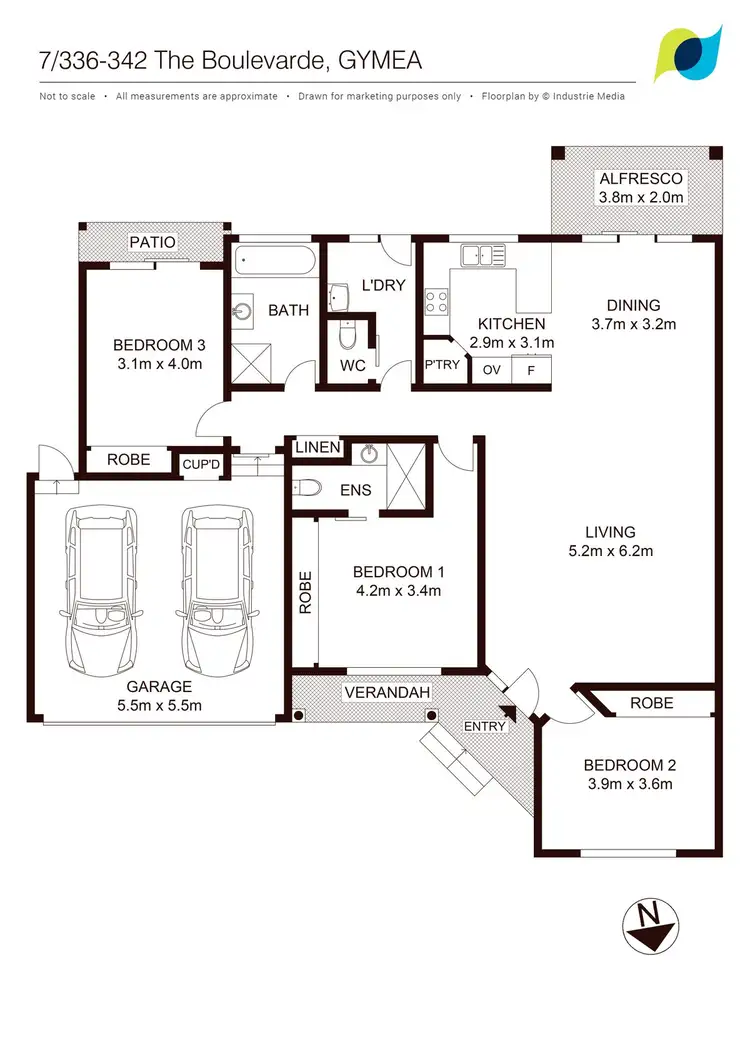 Floorplan of Homely villa listing, 7/336-342 The Boulevarde, Gymea NSW 2227
