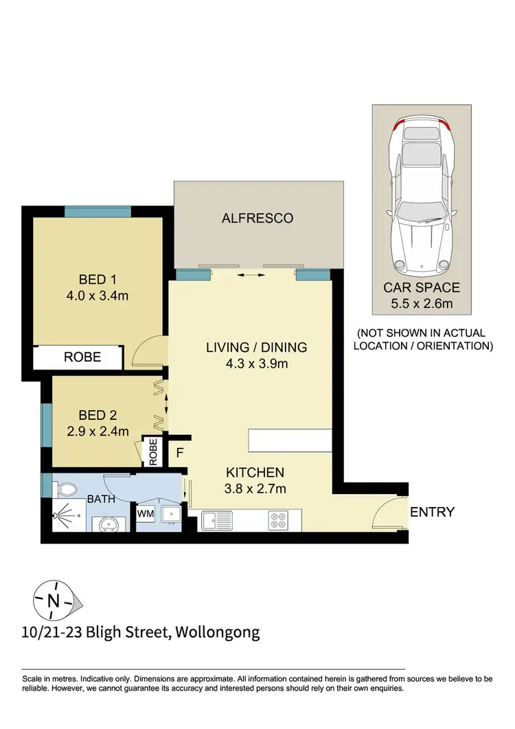Floorplan of Homely apartment listing, 10/21-23 Bligh Street, Wollongong NSW 2500