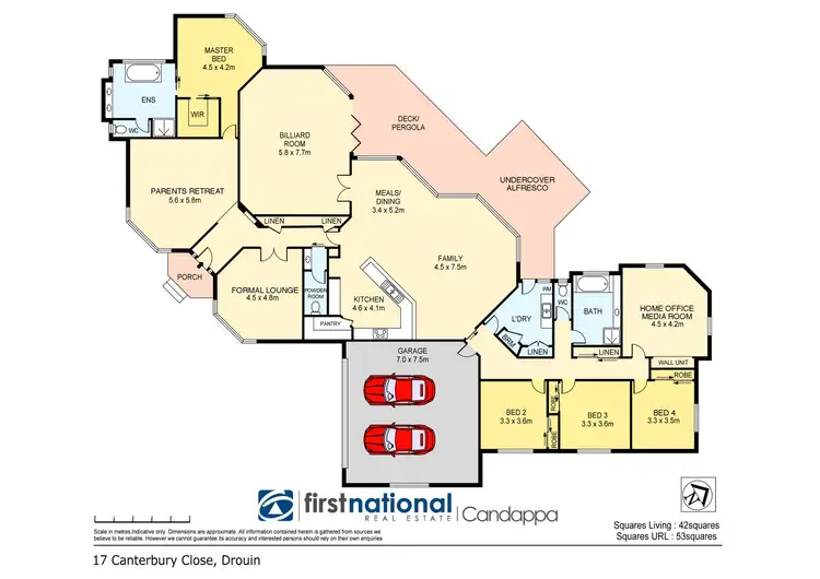 Floorplan of Homely house listing, 17 Canterbury Close, Drouin VIC 3818