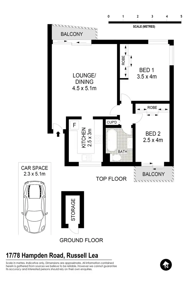Floorplan of Homely apartment listing, 17/78 Hampden Road, Russell Lea NSW 2046