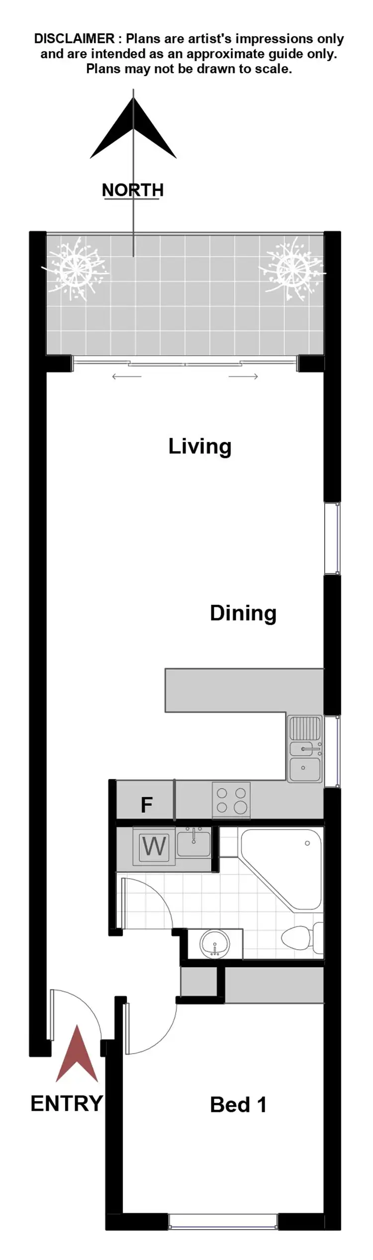 Floorplan of Homely apartment listing, 42/12 Albermarle Place, Phillip ACT 2606