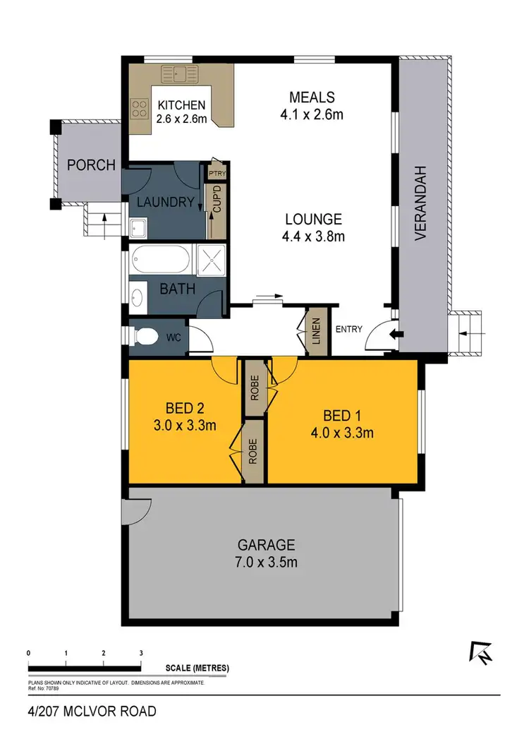 Floorplan of Homely unit listing, 4/207 McIvor Road, Strathdale VIC 3550