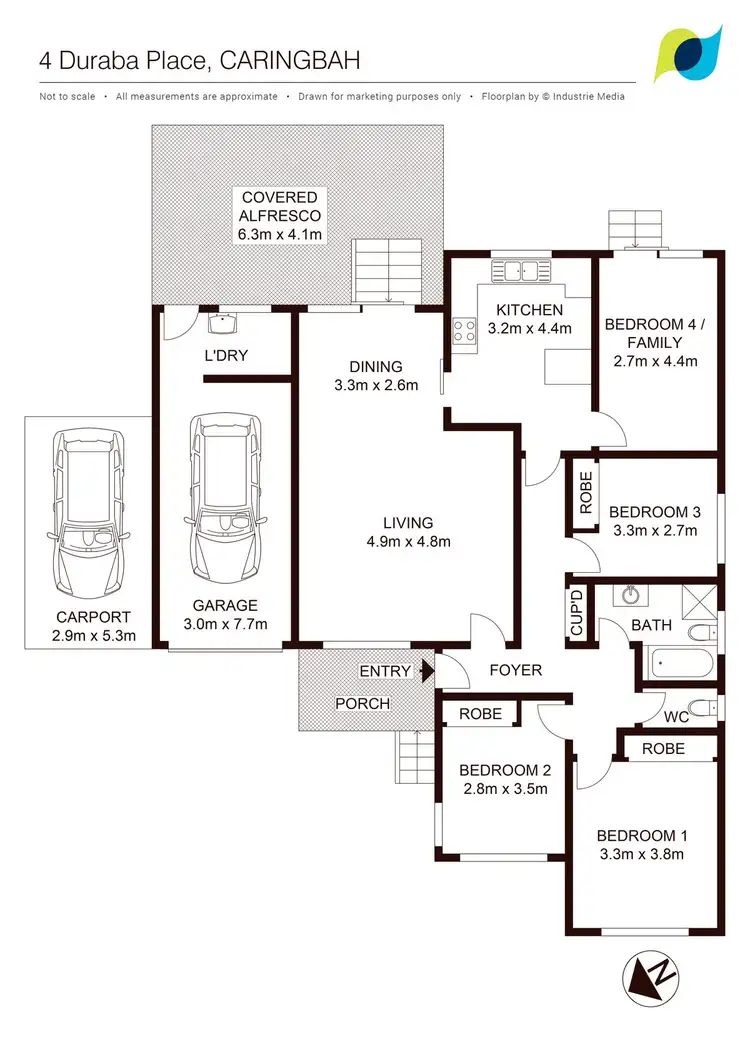 Floorplan of Homely house listing, 4 Duraba Place, Caringbah NSW 2229