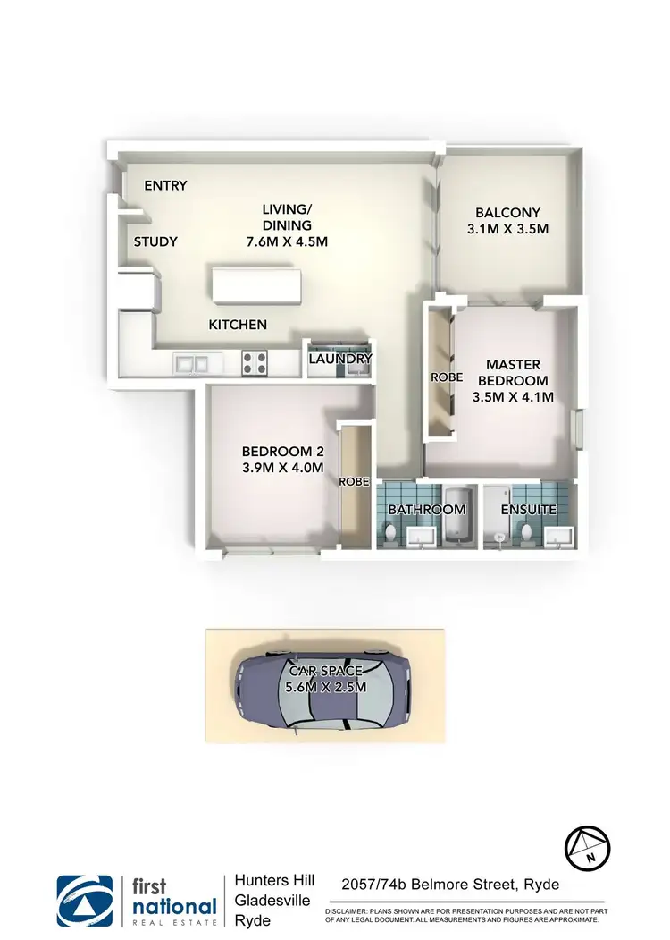 Floorplan of Homely apartment listing, 2057/74B Belmore Street, Ryde NSW 2112