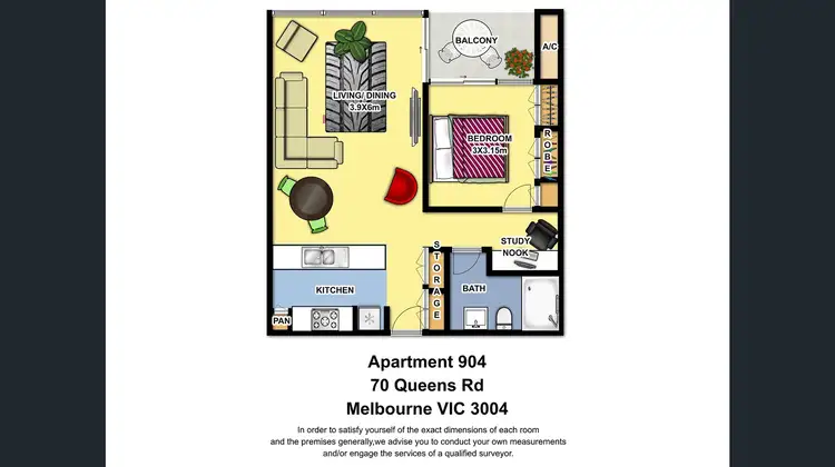 Floorplan of Homely apartment listing, 904/70 Queens Road, Melbourne VIC 3004