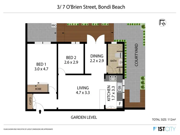 Floorplan of Homely apartment listing, 3/7 O'Brien Street, Bondi Beach NSW 2026