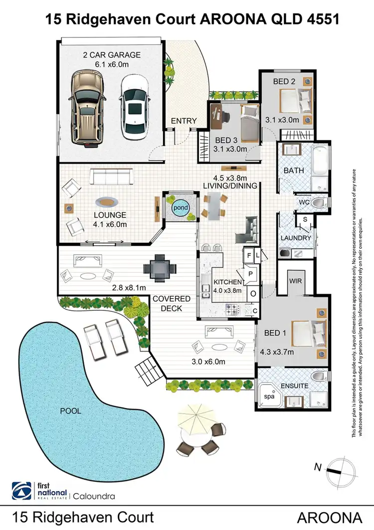 Floorplan of Homely house listing, 15 Ridgehaven Court, Aroona QLD 4551