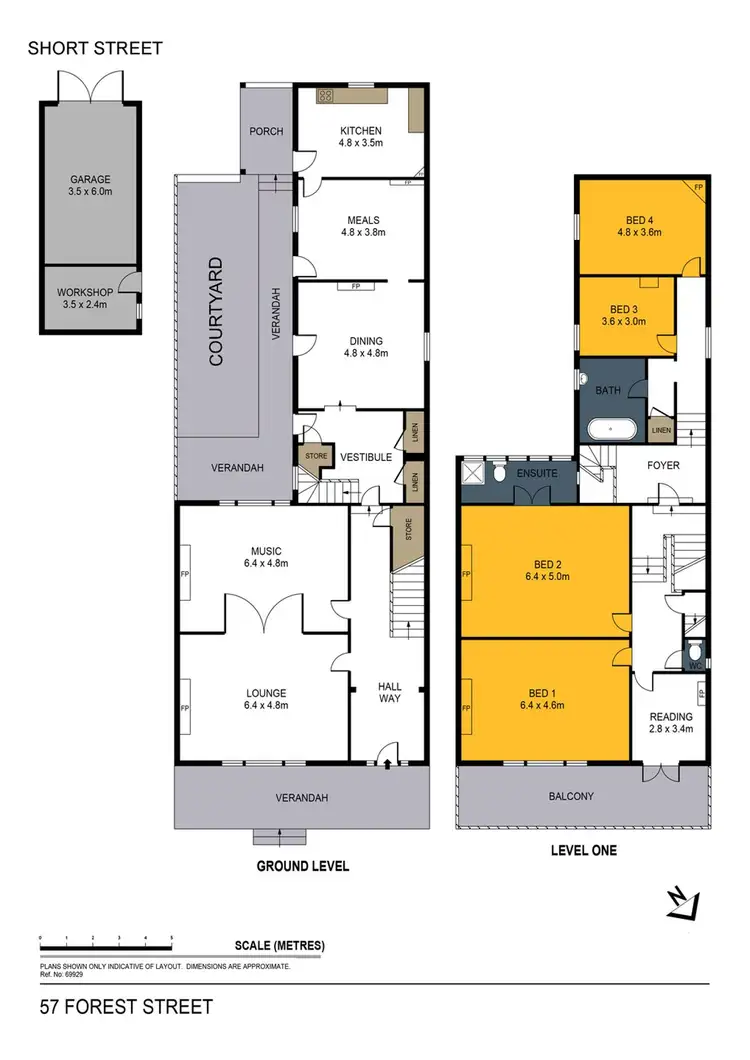 Floorplan of Homely house listing, 57 Forest Street, Bendigo VIC 3550
