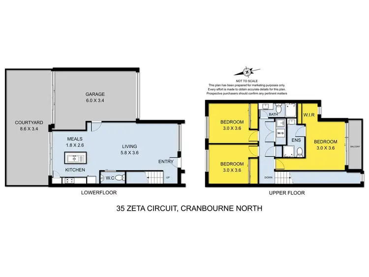 Floorplan of Homely townhouse listing, 35 Zeta Circuit, Cranbourne North VIC 3977