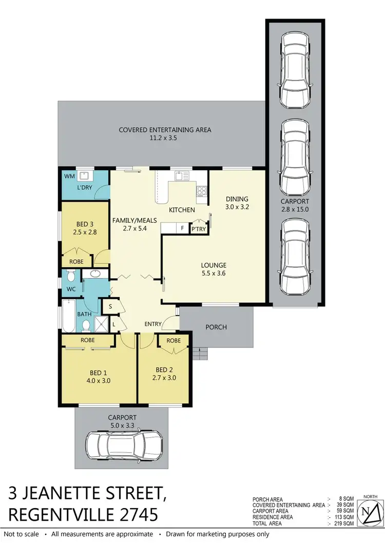 Floorplan of Homely house listing, 3 Jeanette Street, Regentville NSW 2745
