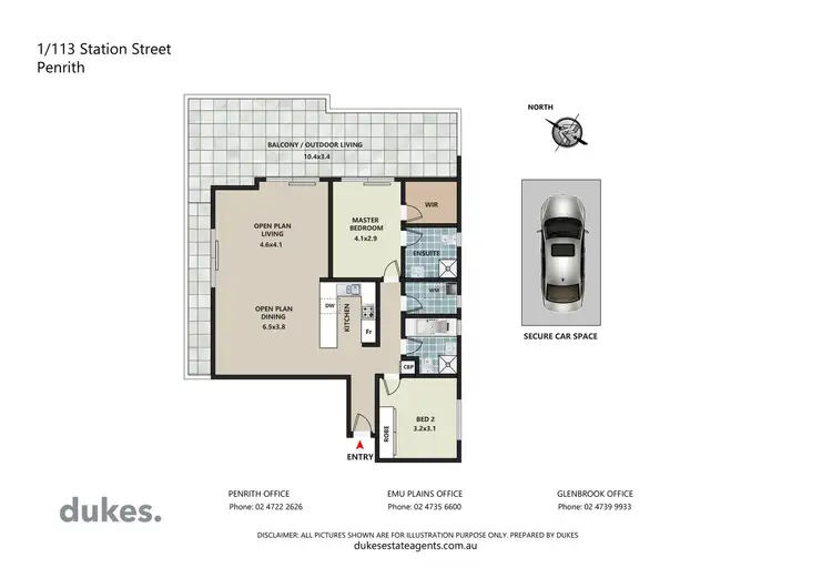 Floorplan of Homely unit listing, 1/113 Station Street, Penrith NSW 2750