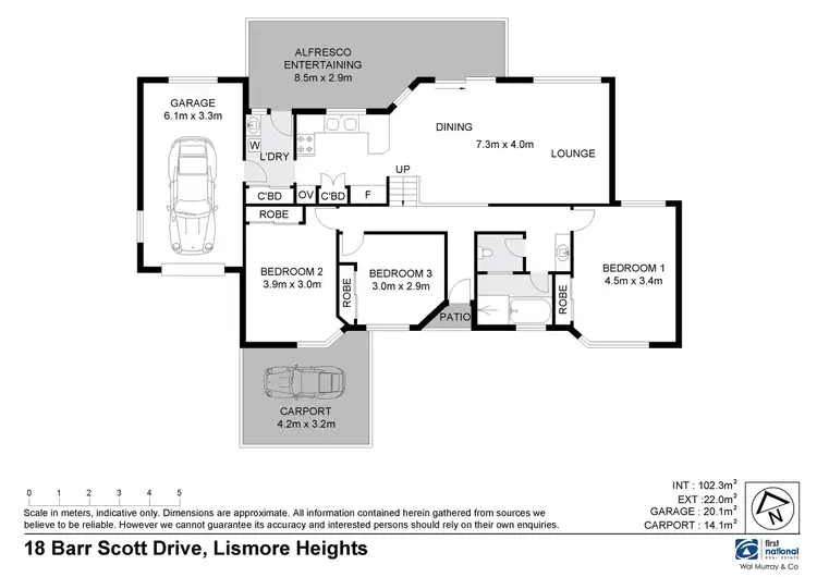 Floorplan of Homely house listing, 18 Barr Scott Drive, Lismore Heights NSW 2480