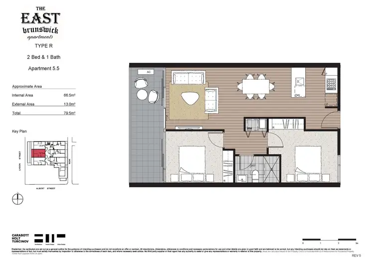 Floorplan of Homely apartment listing, 505/294 Lygon Street, Brunswick East VIC 3057