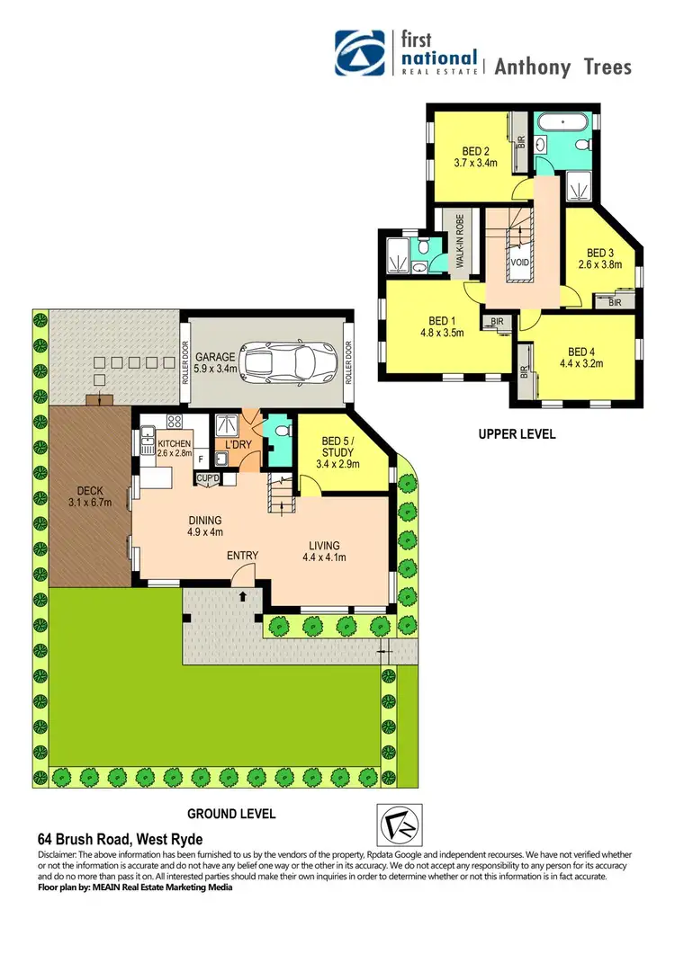 Floorplan of Homely house listing, 64 Brush Road, West Ryde NSW 2114