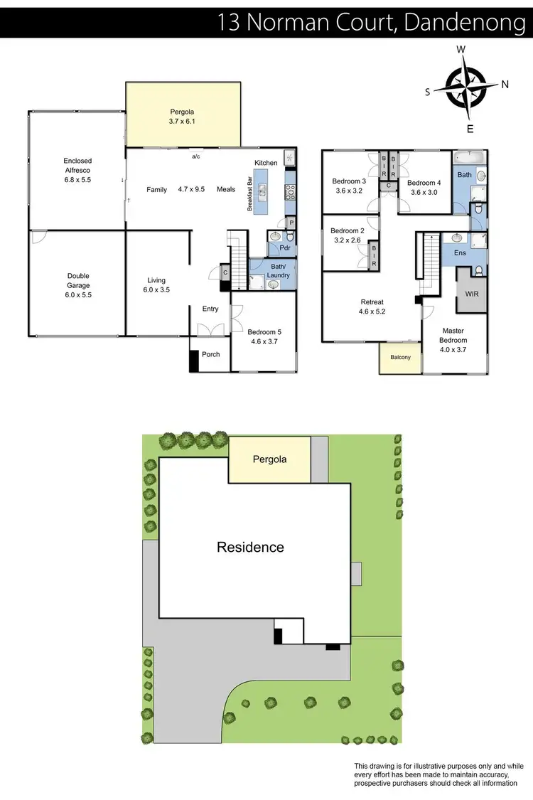Floorplan of Homely house listing, 13 Norman Court, Dandenong VIC 3175