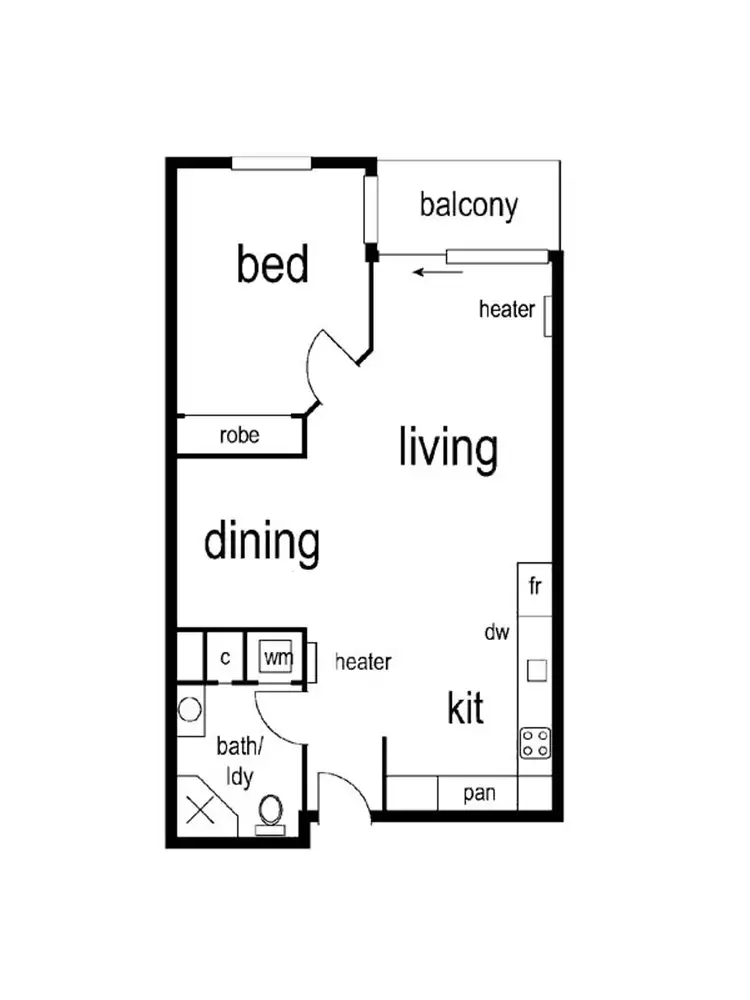 Floorplan of Homely apartment listing, 305/88 Altona Street, Kensington VIC 3031