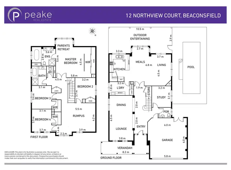 Floorplan of Homely house listing, 12 Northview Court, Beaconsfield VIC 3807