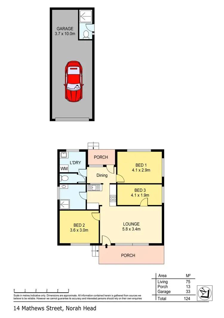 Floorplan of Homely house listing, 14 Mathews Street, Norah Head NSW 2263