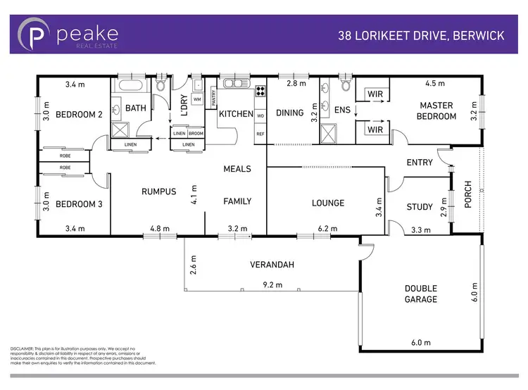 Floorplan of Homely house listing, 38 Lorikeet Drive, Berwick VIC 3806