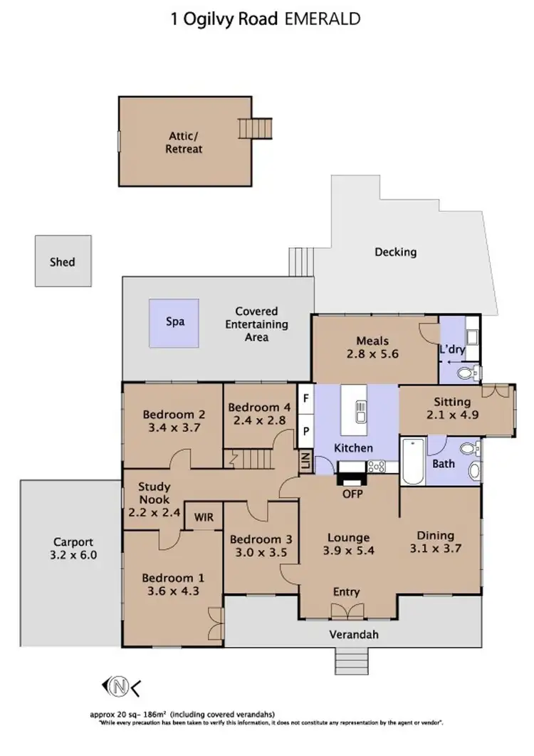 Floorplan of Homely house listing, 1 Ogilvy Road, Emerald VIC 3782