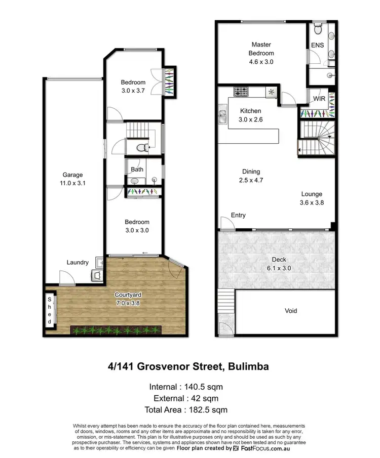 Floorplan of Homely townhouse listing, 4/141 Grosvenor Street, Morningside QLD 4170