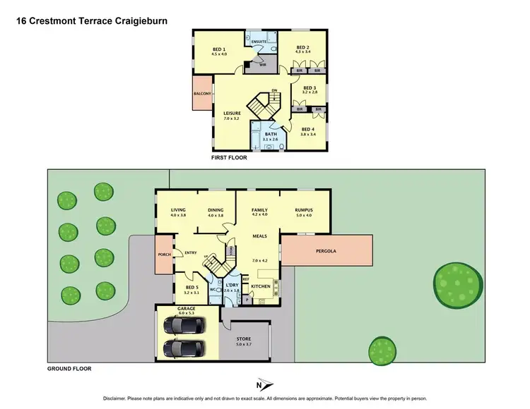 Floorplan of Homely house listing, 16 Crestmont Terrace, Craigieburn VIC 3064