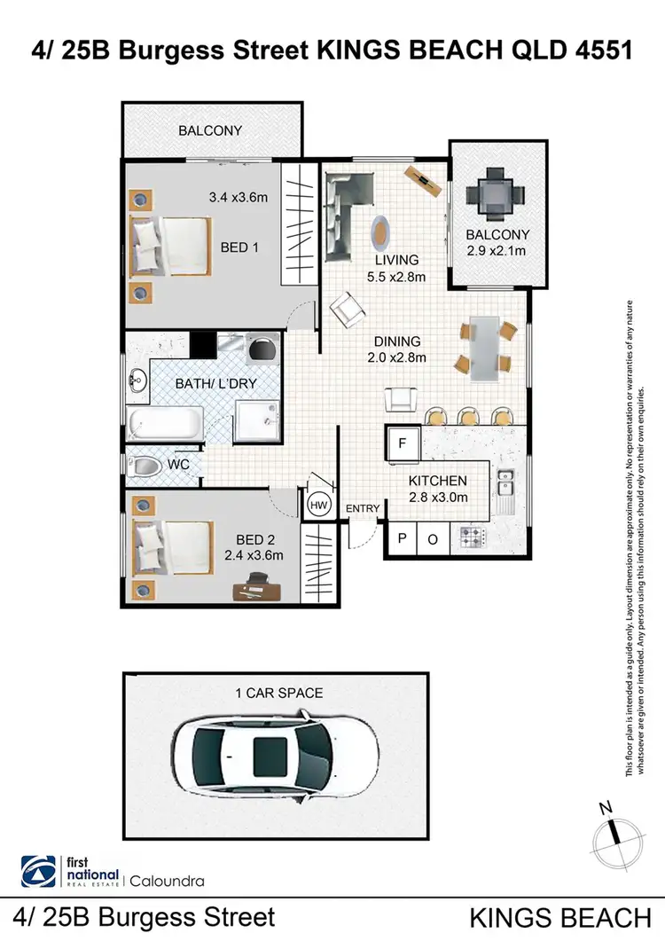 Floorplan of Homely unit listing, 4/25B Burgess Street, Kings Beach QLD 4551