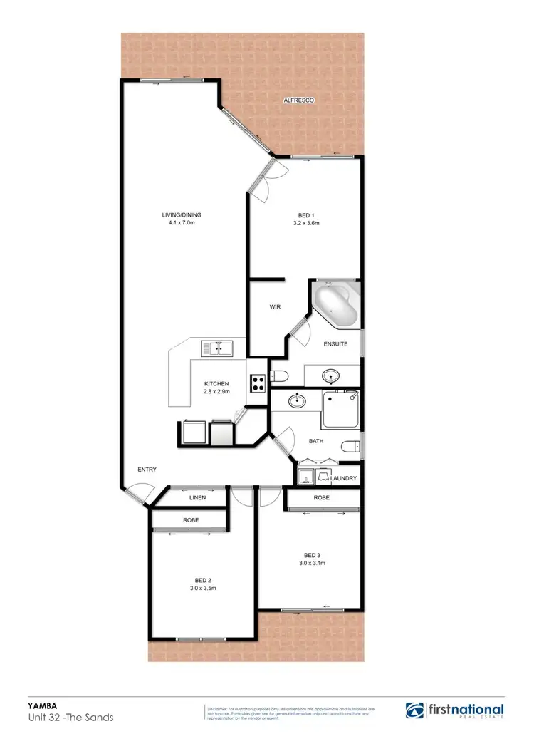 Floorplan of Homely apartment listing, Sands 32/20 Pacific Parade, Yamba NSW 2464