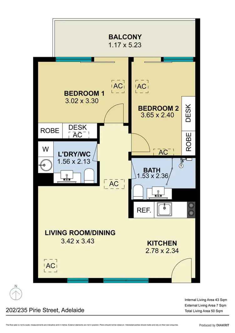 Floorplan of Homely apartment listing, 202/235-237 Pirie Street, Adelaide SA 5000