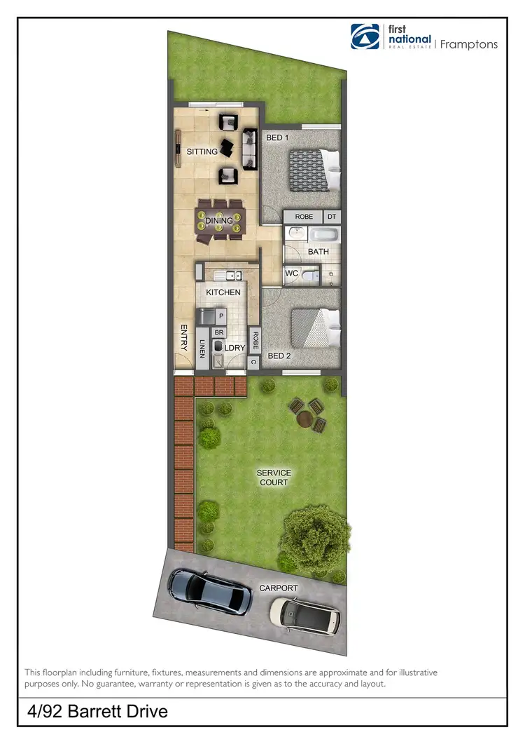 Floorplan of Homely unit listing, 4/92 Barrett Drive, Desert Springs NT 870