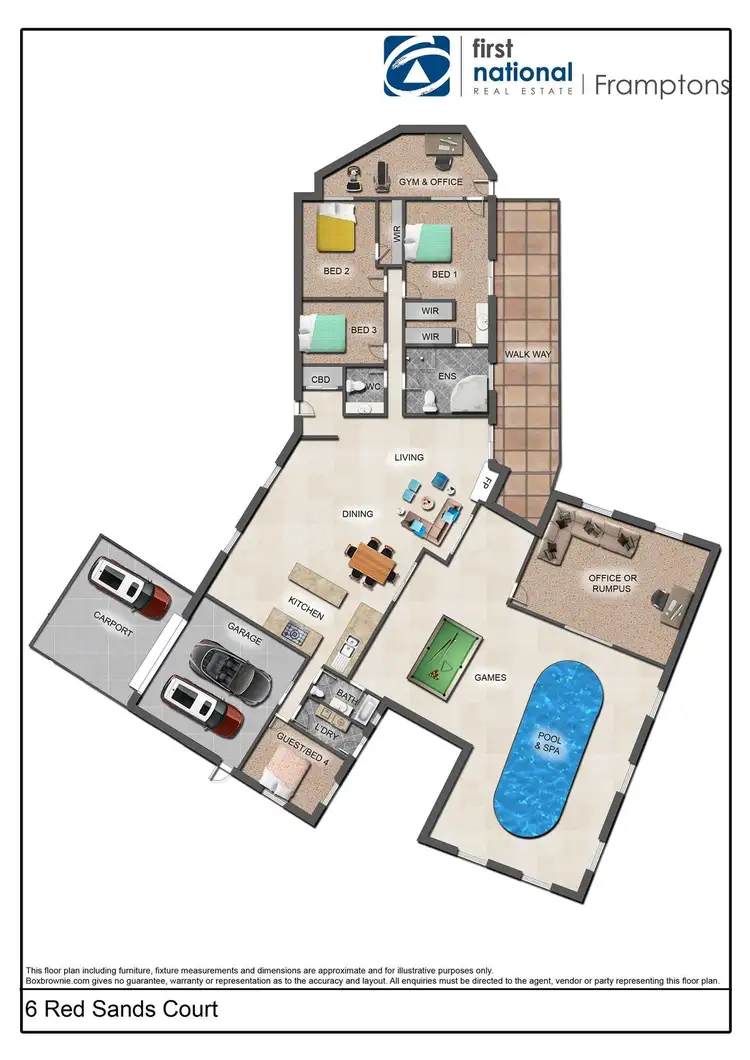 Floorplan of Homely house listing, 6 Red Sands Court, Desert Springs NT 870