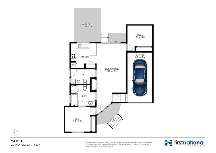 Floorplan of Homely villa listing, 4/15A Shores Drive, Yamba NSW 2464