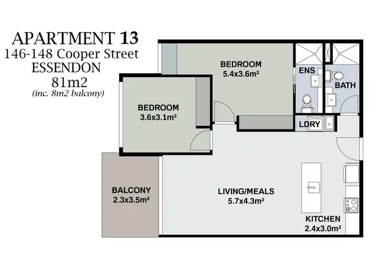 Floorplan of Homely apartment listing, 13/146-148 Cooper Street, Essendon VIC 3040