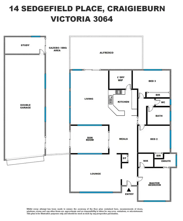 Floorplan of Homely house listing, 14 Sedgefield Place, Craigieburn VIC 3064