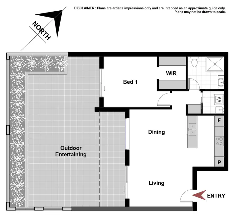 Floorplan of Homely apartment listing, 61/25 John Gorton Drive, Wright ACT 2611