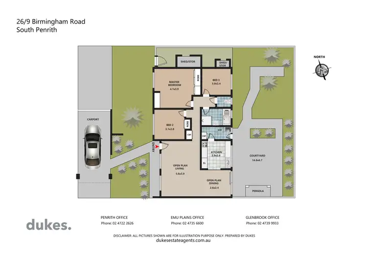 Floorplan of Homely villa listing, 26/9 Birmingham Road, South Penrith NSW 2750
