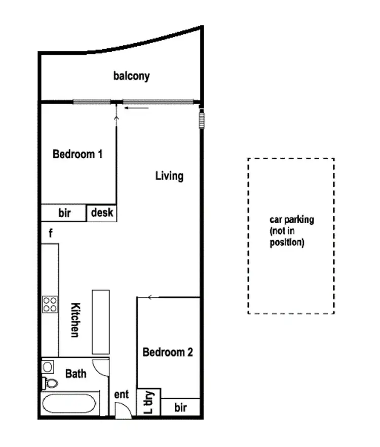 Floorplan of Homely apartment listing, 7.24/38 Mount Alexander Road, Travancore VIC 3032