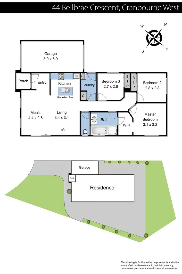 Floorplan of Homely house listing, 44 Bellbrae Crescent, Cranbourne West VIC 3977