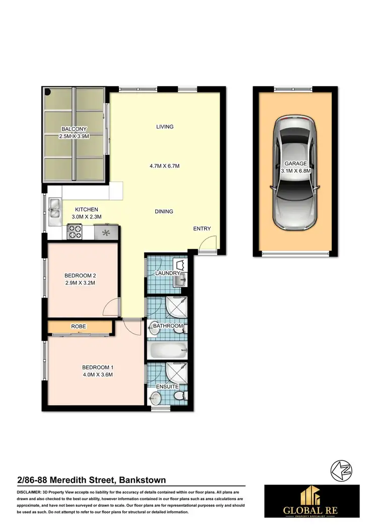 Floorplan of Homely unit listing, 2/86-88 Meredith Street, Bankstown NSW 2200