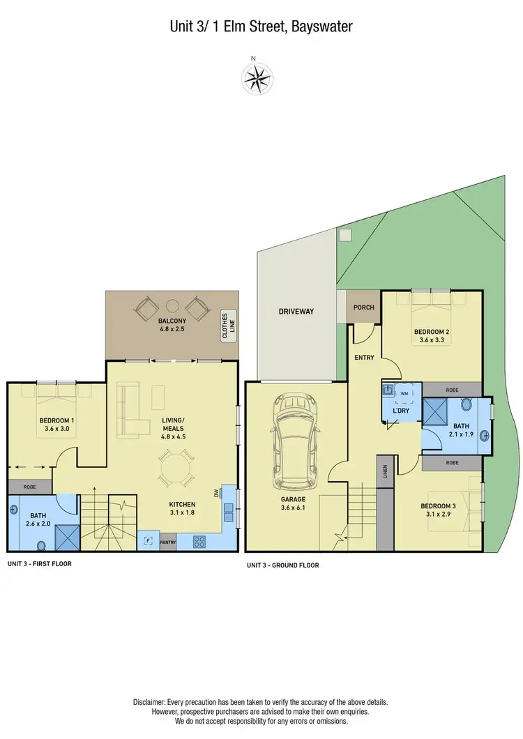 Floorplan of Homely townhouse listing, 3/1 Elm Street, Bayswater VIC 3153