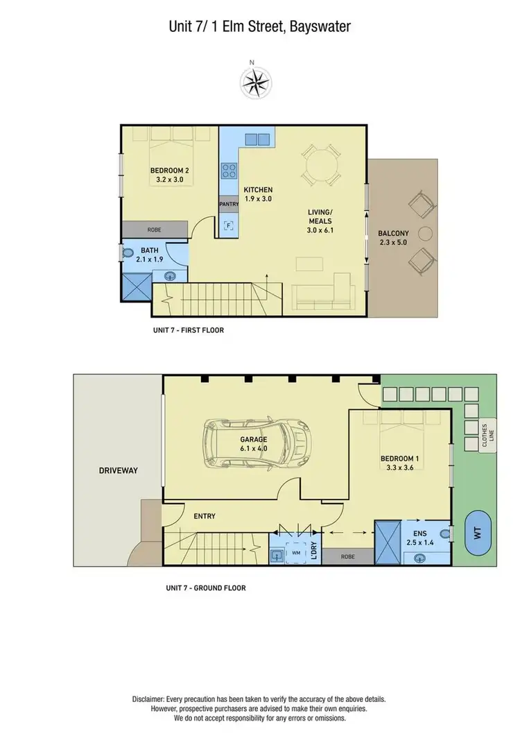 Floorplan of Homely townhouse listing, 7/1 Elm Street, Bayswater VIC 3153
