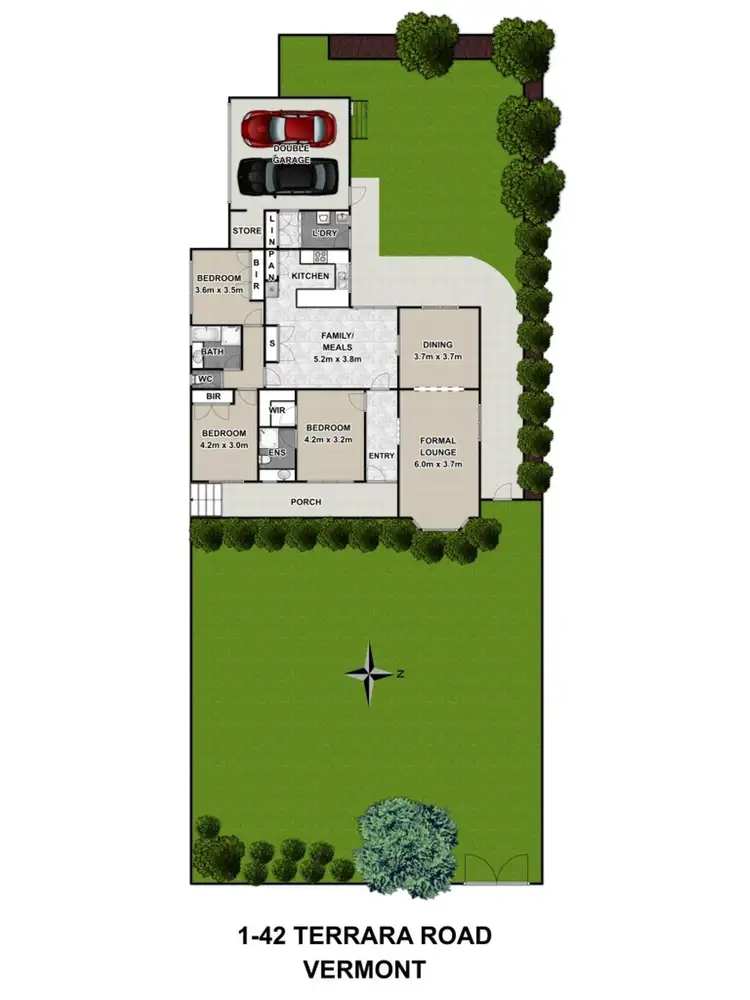 Floorplan of Homely house listing, 1/42 Terrara Road, Vermont VIC 3133