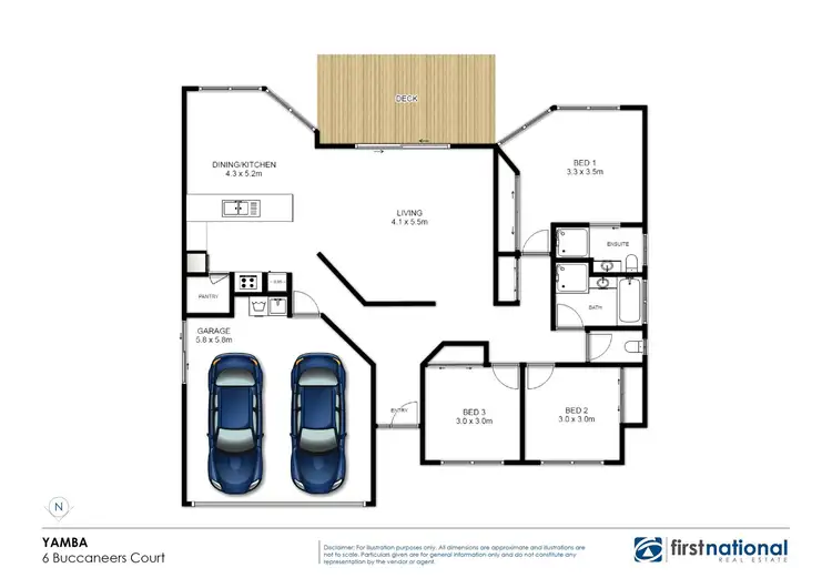 Floorplan of Homely house listing, 6 Buccaneers Court, Yamba NSW 2464