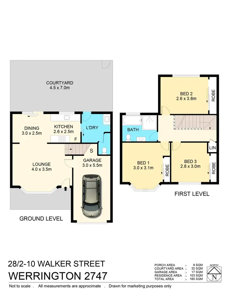 Floorplan of Homely townhouse listing, 28/2 - 10 Walker Street, Werrington NSW 2747