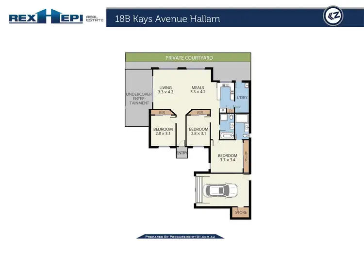 Floorplan of Homely house listing, 18B Kays Avenue, Hallam VIC 3803