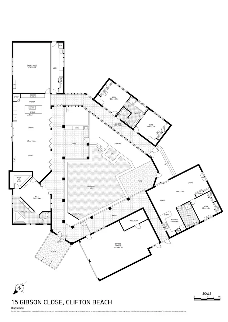 Floorplan of Homely house listing, 15 Gibson Close, Clifton Beach QLD 4879