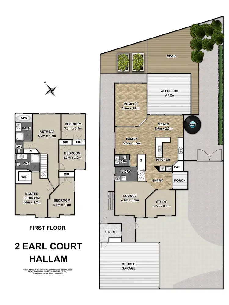 Floorplan of Homely house listing, 2 Earl Place, Hallam VIC 3803