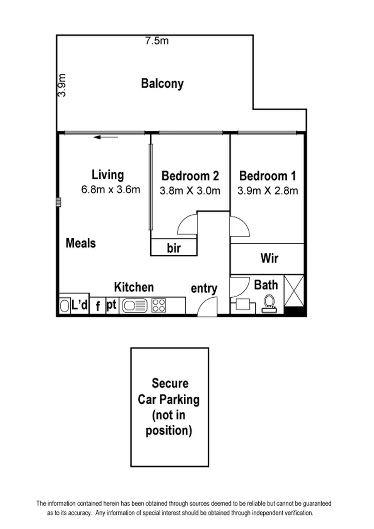 Floorplan of Homely apartment listing, 315/187 Boundary Road, North Melbourne VIC 3051