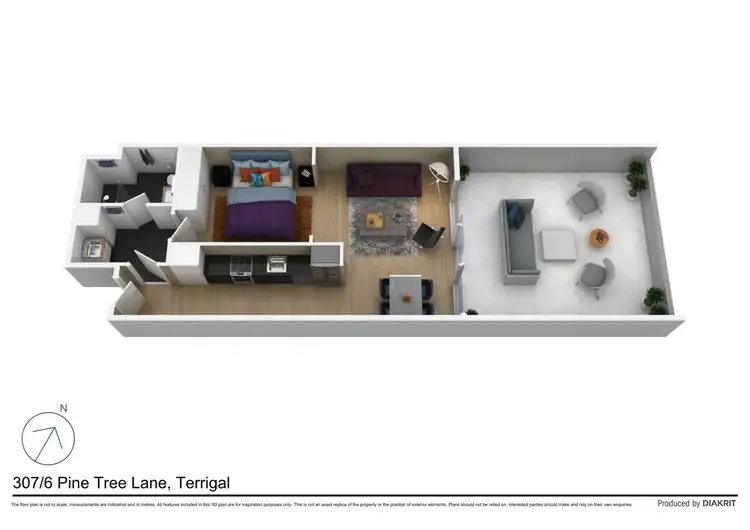 Floorplan of Homely unit listing, 307/6 Pine Tree Lane, Terrigal NSW 2260
